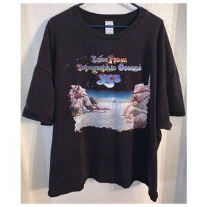 Yes Tales from Topographic Oceans Band T-Shirt Graphic Tee (size 4XL) **READ**